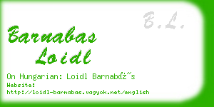 barnabas loidl business card